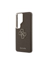 Guess Guess PU Szemcsés 4G Gyanta Fém Logo Hátsó Tok Samsung Galaxy S26 Ultra Brown