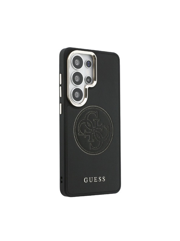 Guess Guess PU Perforált 4G Logo Mágneses Hátsó Tok Samsung Galaxy S26 Ultra Black