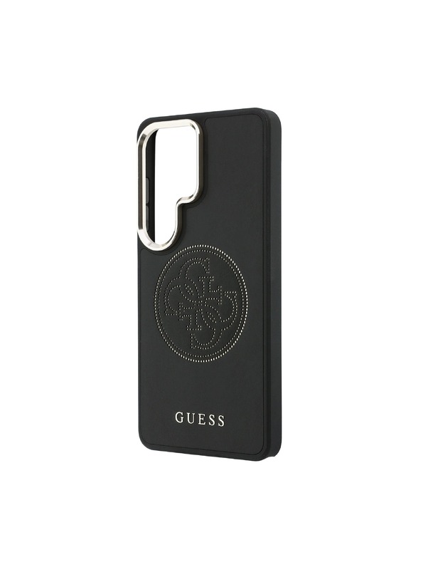 Guess Guess PU Perforált 4G Logo Mágneses Hátsó Tok Samsung Galaxy S26 Ultra Black