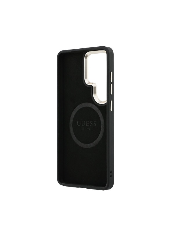 Guess Guess PU Perforált 4G Logo Mágneses Hátsó Tok Samsung Galaxy S26 Ultra Black