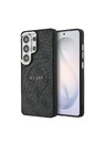 Guess Guess PU Bőr 4G Arany Keret Mágneses Hátsó Tok Samsung Galaxy S26 Ultra Black