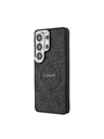 Guess Guess PU Bőr 4G Arany Keret Mágneses Hátsó Tok Samsung Galaxy S26 Ultra Black