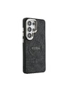 Guess Guess PU Bőr 4G Arany Keret Mágneses Hátsó Tok Samsung Galaxy S26 Ultra Black