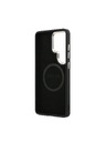 Guess Guess PU Bőr 4G Arany Keret Mágneses Hátsó Tok Samsung Galaxy S26 Ultra Black
