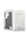 Guess Guess PU Bőr 4G Arany Keret Mágneses Hátsó Tok Samsung Galaxy S26 Ultra Black