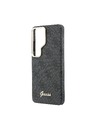 Guess Guess PU 4G Script Metal Logo Mágneses Hátsó Tok Samsung Galaxy S26 Ultra Black