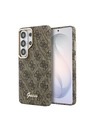 Guess Guess PU 4G Script Metal Logo Mágneses Hátsó Tok Samsung Galaxy S26 Ultra Brown