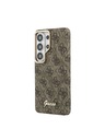 Guess Guess PU 4G Script Metal Logo Mágneses Hátsó Tok Samsung Galaxy S26 Ultra Brown