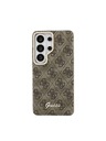 Guess Guess PU 4G Script Metal Logo Mágneses Hátsó Tok Samsung Galaxy S26 Ultra Brown