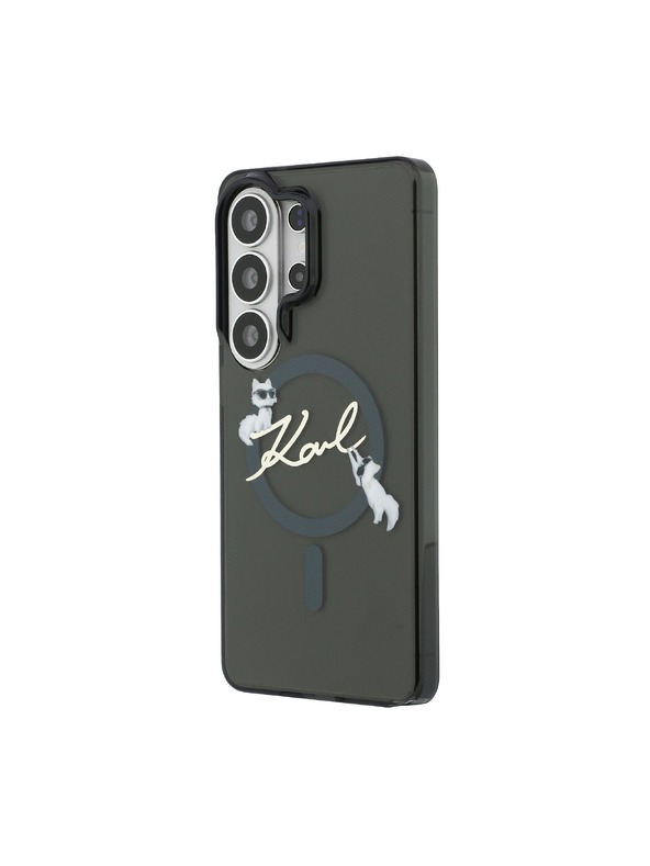 Karl Lagerfeld Karl Lagerfeld IML Choupette Karl Script Logo Mágneses Hátsó Tok Samsung Galaxy S26 Ultra Black