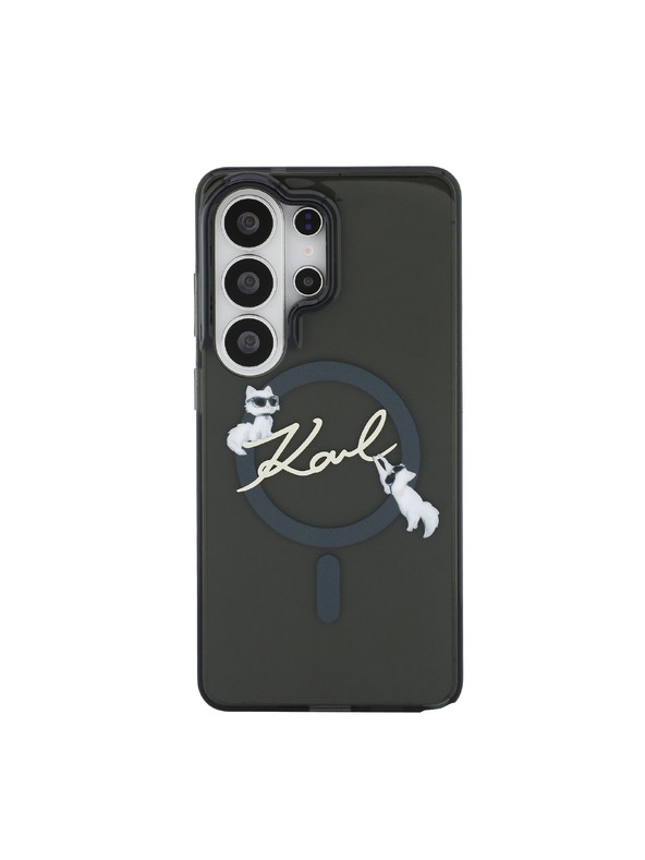 Karl Lagerfeld Karl Lagerfeld IML Choupette Karl Script Logo Mágneses Hátsó Tok Samsung Galaxy S26 Ultra Black