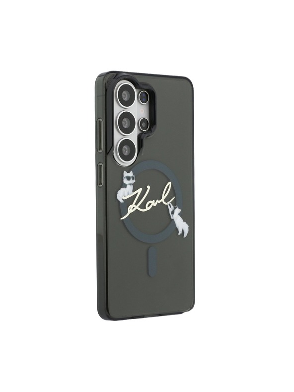 Karl Lagerfeld Karl Lagerfeld IML Choupette Karl Script Logo Mágneses Hátsó Tok Samsung Galaxy S26 Ultra Black
