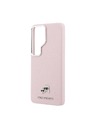 Karl Lagerfeld Karl Lagerfeld Grained PU Leather K&CH Heads Magnetic Hátlap Samsung Galaxy S26 Ultra számára Pink
