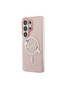 Karl Lagerfeld Karl Lagerfeld IML Choupette Karl Script Logo Magnetic Hátlap Samsung Galaxy S26 Ultra számára Pink