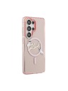 Karl Lagerfeld Karl Lagerfeld IML Choupette Karl Script Logo Magnetic Hátlap Samsung Galaxy S26 Ultra számára Pink