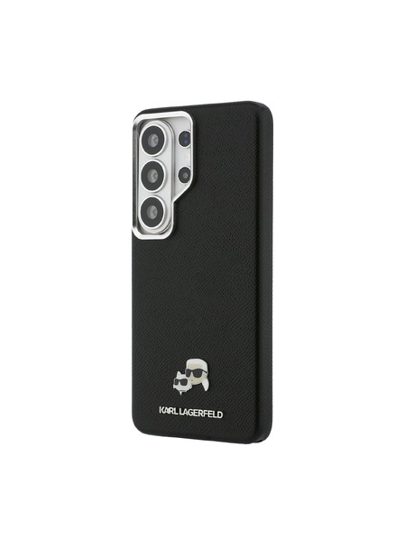 Karl Lagerfeld Karl Lagerfeld Grained PU Leather K&CH Heads Magnetic Hátlap Samsung Galaxy S26 Ultra számára Black
