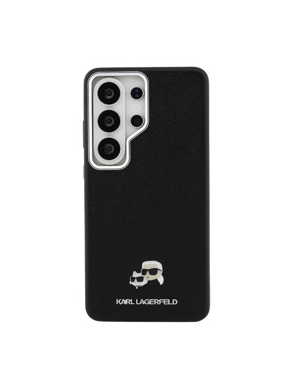 Karl Lagerfeld Karl Lagerfeld Grained PU Leather K&CH Heads Magnetic Hátlap Samsung Galaxy S26 Ultra számára Black