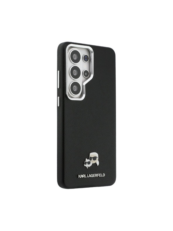 Karl Lagerfeld Karl Lagerfeld Grained PU Leather K&CH Heads Magnetic Hátlap Samsung Galaxy S26 Ultra számára Black