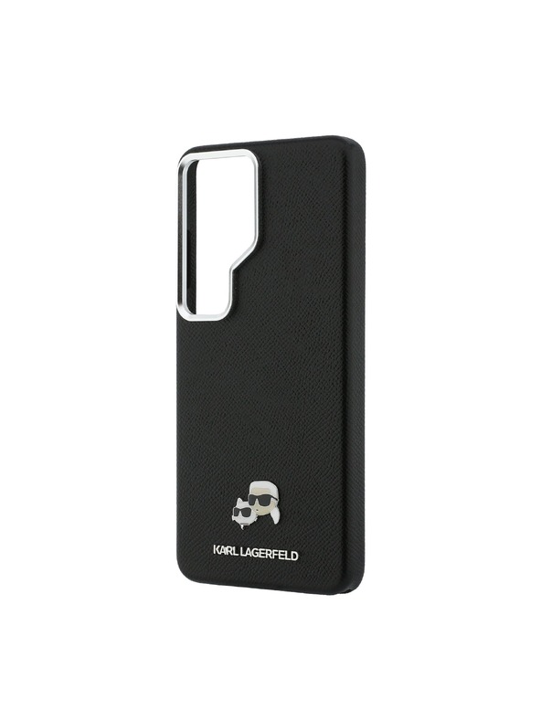 Karl Lagerfeld Karl Lagerfeld Grained PU Leather K&CH Heads Magnetic Hátlap Samsung Galaxy S26 Ultra számára Black
