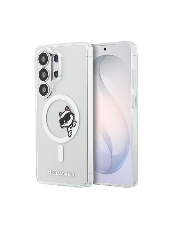 Karl Lagerfeld Karl Lagerfeld IML Choupette Peekaboo Logo Magnetic Hátlap Samsung Galaxy S26 Ultra számára Transparent