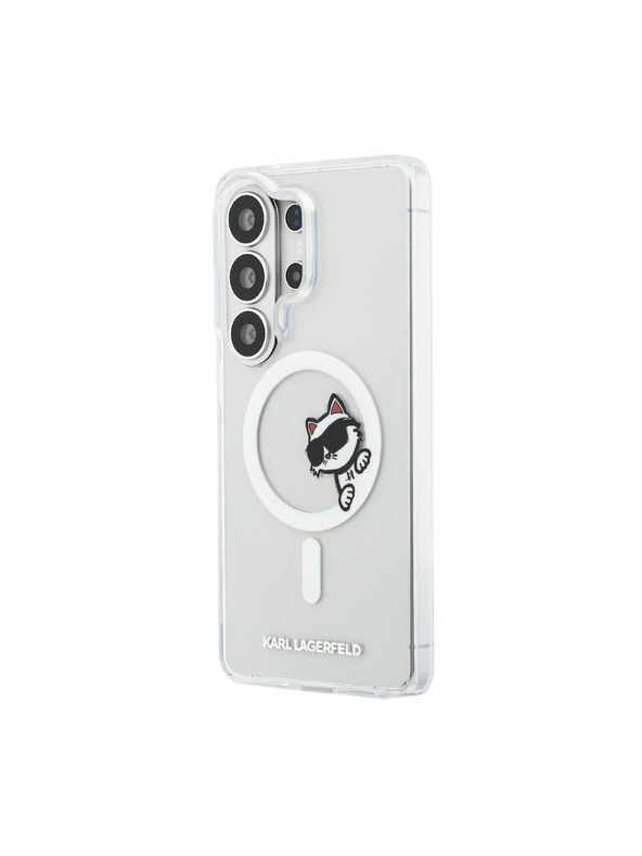 Karl Lagerfeld Karl Lagerfeld IML Choupette Peekaboo Logo Magnetic Hátlap Samsung Galaxy S26 Ultra számára Transparent