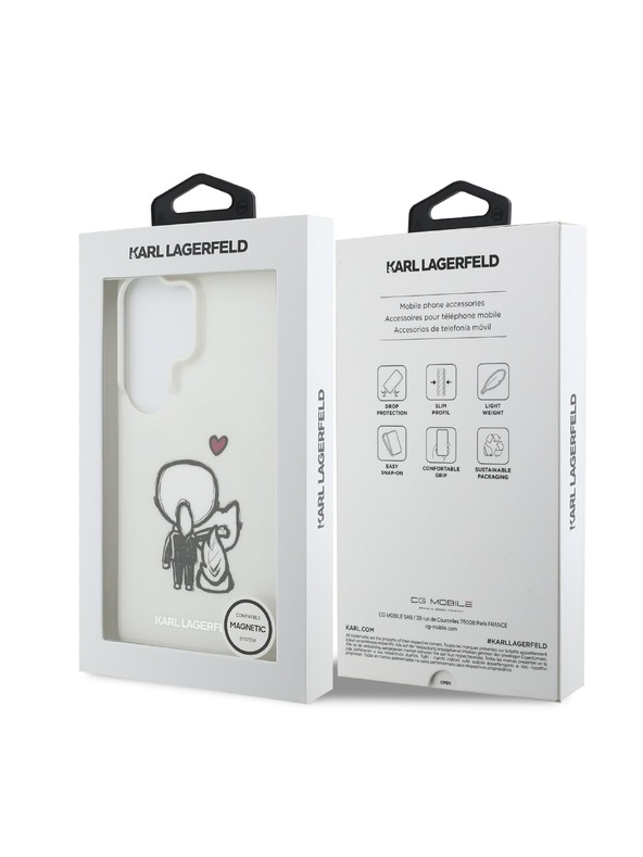 Karl Lagerfeld Karl Lagerfeld IML K&CH Back Logo Magnetic Hátlap Samsung Galaxy S26 Ultra számára Transparent