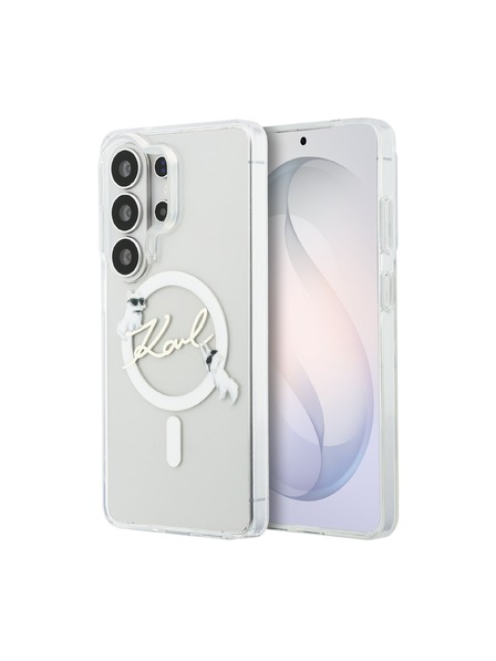 Karl Lagerfeld Karl Lagerfeld IML Choupette Karl Script Logo Magnetic Hátlap Samsung Galaxy S26 Ultra számára Transparent