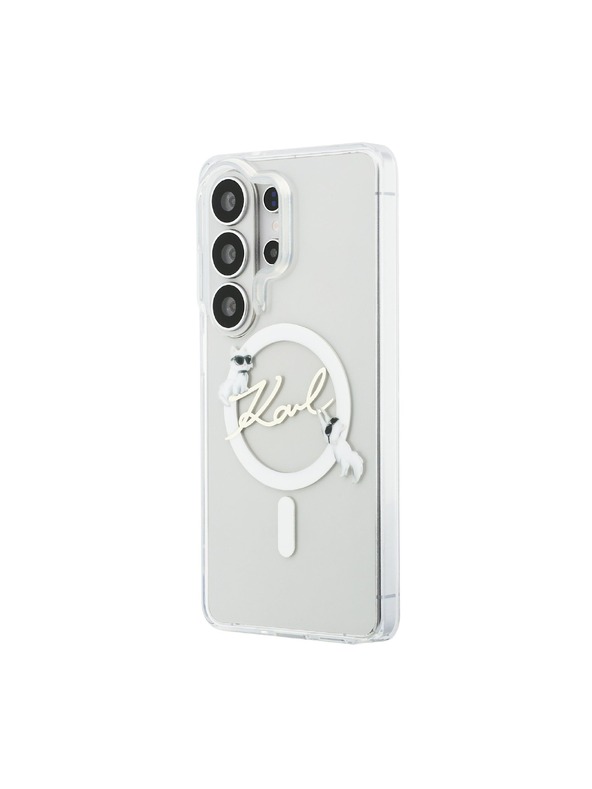 Karl Lagerfeld Karl Lagerfeld IML Choupette Karl Script Logo Magnetic Hátlap Samsung Galaxy S26 Ultra számára Transparent