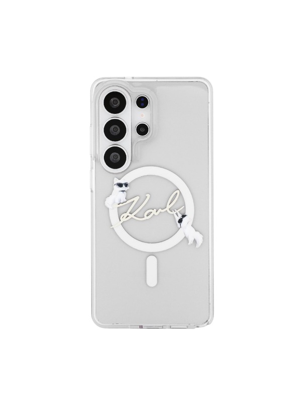 Karl Lagerfeld Karl Lagerfeld IML Choupette Karl Script Logo Magnetic Hátlap Samsung Galaxy S26 Ultra számára Transparent