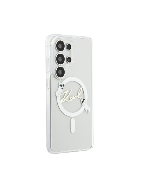 Karl Lagerfeld Karl Lagerfeld IML Choupette Karl Script Logo Magnetic Hátlap Samsung Galaxy S26 Ultra számára Transparent