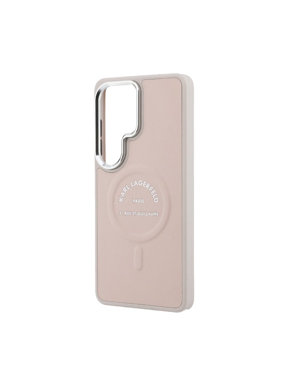 Karl Lagerfeld Karl Lagerfeld PU RSG Logo Magnetic Hátlap Samsung Galaxy S26 Ultra számára Pink