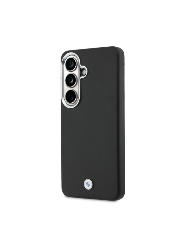 BMW BMW Signature PU Leather Metal Logo Magnetic Hátlap Samsung Galaxy S26+ számára Black