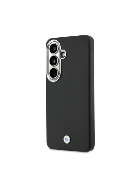 BMW BMW Signature PU Leather Metal Logo Magnetic Hátlap Samsung Galaxy S26+ számára Black