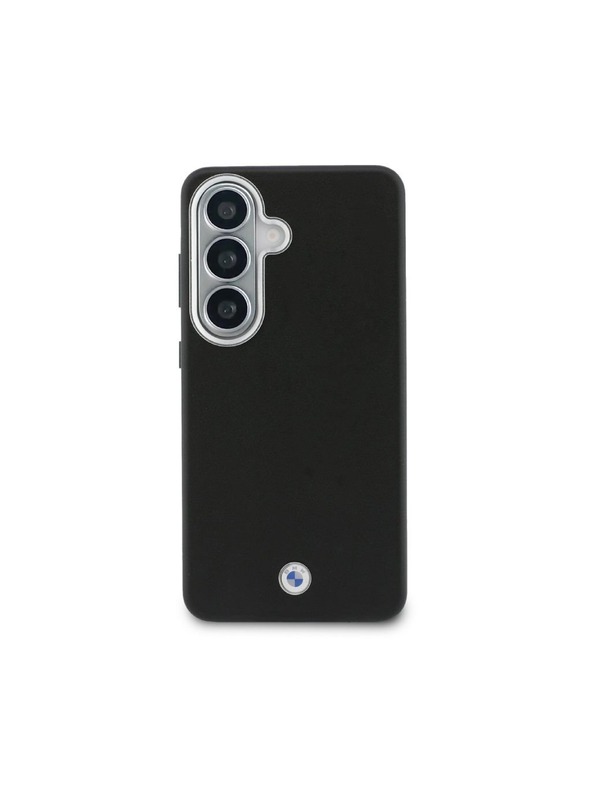 BMW BMW Signature PU Leather Metal Logo Magnetic Hátlap Samsung Galaxy S26+ számára Black