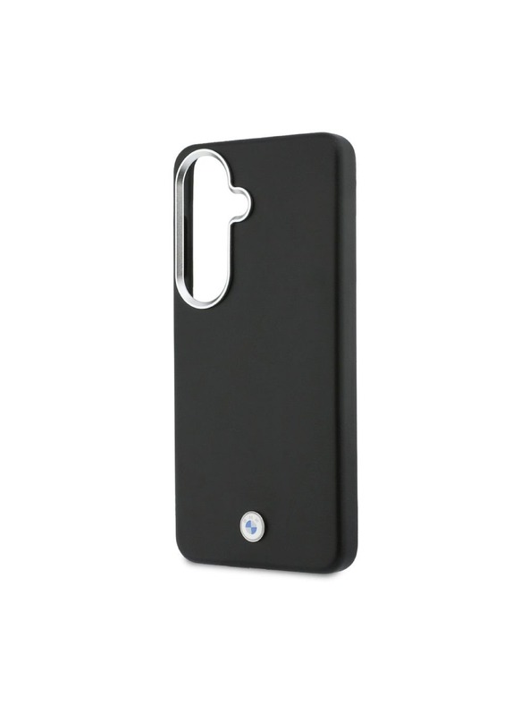 BMW BMW Signature PU Leather Metal Logo Magnetic Hátlap Samsung Galaxy S26+ számára Black