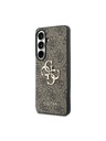 Guess Guess PU 4G Metal Logo Hátlap Samsung Galaxy S26+ számára Brown