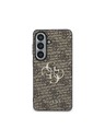 Guess Guess PU 4G Metal Logo Hátlap Samsung Galaxy S26+ számára Brown