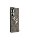 Guess Guess PU 4G Metal Logo Hátlap Samsung Galaxy S26+ számára Brown