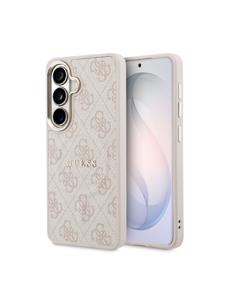 Guess Guess PU Leather 4G Gold Frame Magnetic Hátlap Samsung Galaxy S26+ számára Pink