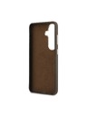 Guess Guess PU Grained 4G Resin Metal Logo Hátlap Samsung Galaxy S26+ számára Brown