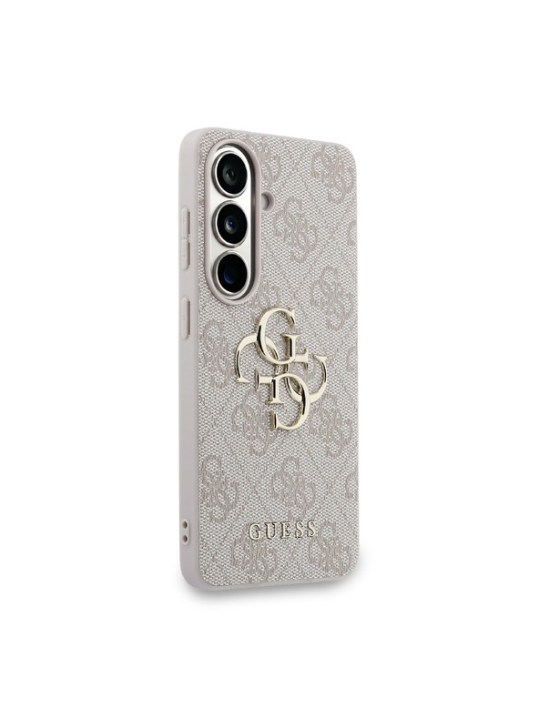 Guess Guess PU 4G Metal Logo Hátlap Samsung Galaxy S26+ számára Pink