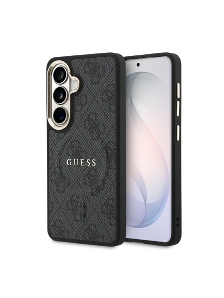 Guess Guess PU Leather 4G Gold Frame Magnetic Hátlap Samsung Galaxy S26+ számára Black