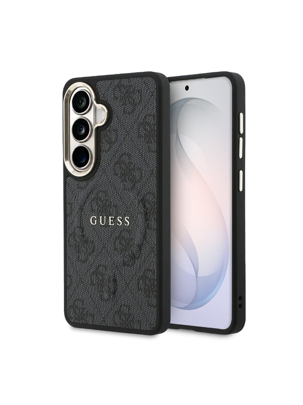 Guess Guess PU Leather 4G Gold Frame Magnetic Hátlap Samsung Galaxy S26+ számára Black