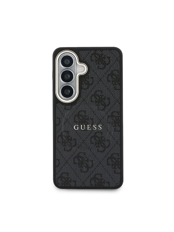 Guess Guess PU Leather 4G Gold Frame Magnetic Hátlap Samsung Galaxy S26+ számára Black