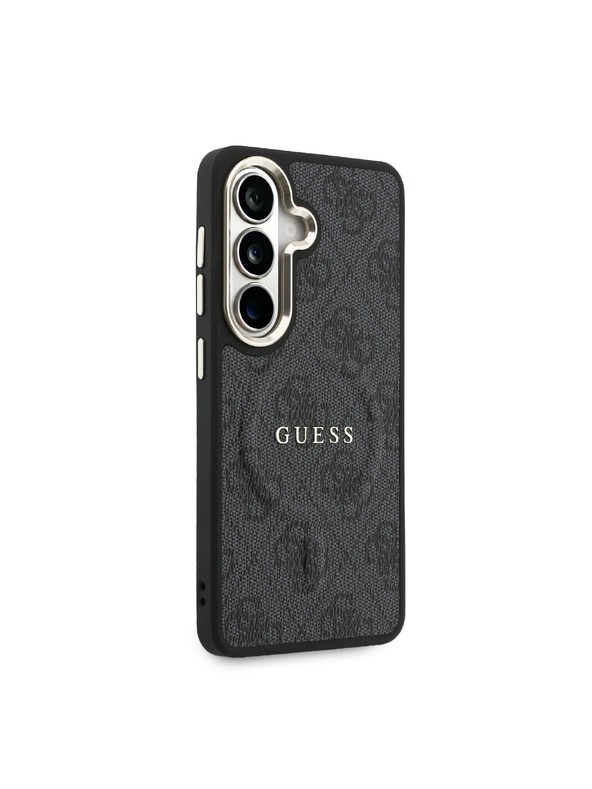 Guess Guess PU Leather 4G Gold Frame Magnetic Hátlap Samsung Galaxy S26+ számára Black