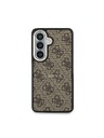 Guess Guess PU Leather 4G Gold Frame Magnetic Hátlap Samsung Galaxy S26+ számára Brown