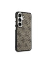 Guess Guess PU Leather 4G Gold Frame Magnetic Hátlap Samsung Galaxy S26+ számára Brown