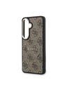 Guess Guess PU Leather 4G Gold Frame Magnetic Hátlap Samsung Galaxy S26+ számára Brown
