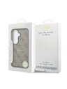 Guess Guess PU Leather 4G Gold Frame Magnetic Hátlap Samsung Galaxy S26+ számára Brown