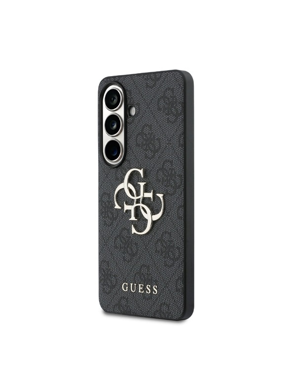 Guess Guess PU 4G Metal Logo Hátlap Samsung Galaxy S26+ számára Grey